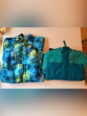 Lands' End Kids Teal & Navy Hooded Jacket